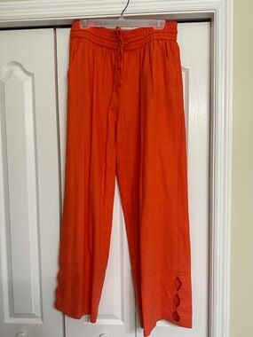 Sam Edelman Wide Leg Pants in Bright Orange